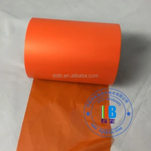 Printer TTR transfer ribbon type  adhesive clothing label printing orange wash resin color barcode ribbon