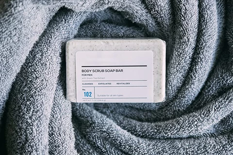 Private Label Custom High Quality Handmade Scrub Bar Bathing Soap Body Care Facial Whitening Mens Body Scrub Soap