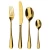Import Products supply durable stainless steel rose gold spoons forks and knives set cutlery flatware set from China