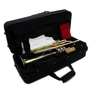 Professional  Musical Brasswind Instrument High Quality Gold Trumpet Bb Key Student Instrument For Sale