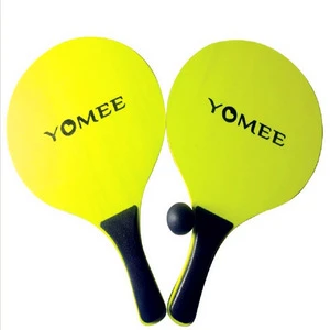 Promo high quality wholesale baby wooden beach ball tennis racket