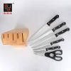 Promotion Gift Pakistan Home Stainless Steel Knife Set With Pine Wood Block
