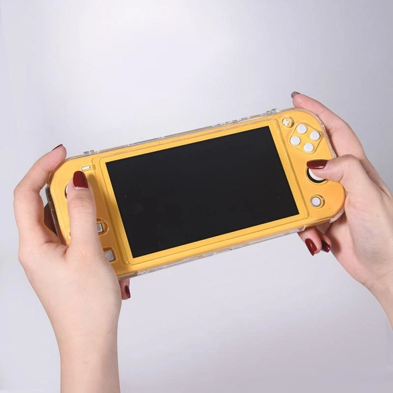 Protective Clear Case For Nintendo Switch Lite Cover Transparent Crystal Plastic Anti-scratch Console Handle Gamepad Shell Cases