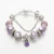 Import Purple crystal bead charm bracelet silver flower charm bracelets for women from China