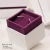 Import Purple flocking inside line engagement dispaly luxury ring box from China