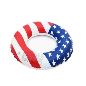 PVC Material Customer Design Stars and Strips Swim Ring