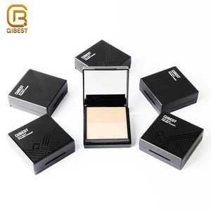 QIBEST Brand Makeup Foundation White Oil Control Waterproof Pressed Setting Face Powder For Oily Skin