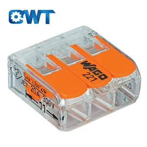 QWT waterproof Wago 221-413 LEVER-NUTS compact connector 3-conductor terminal blocks