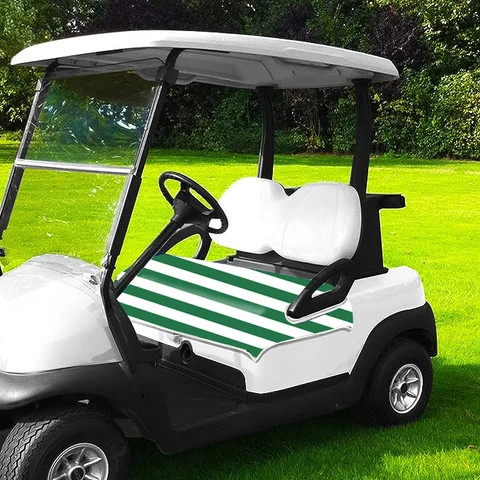 Ready to ship 100% microfiber striped pattern golf cart seat covers towel golf cart seat blanket