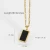 Import Rectangle Abalone Malachite Mother of Shell Pendant Willow Necklace Gold Plated Stainless Steel Chain Necklace from China