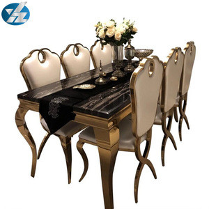 Rectangular Marble Top Dining Table