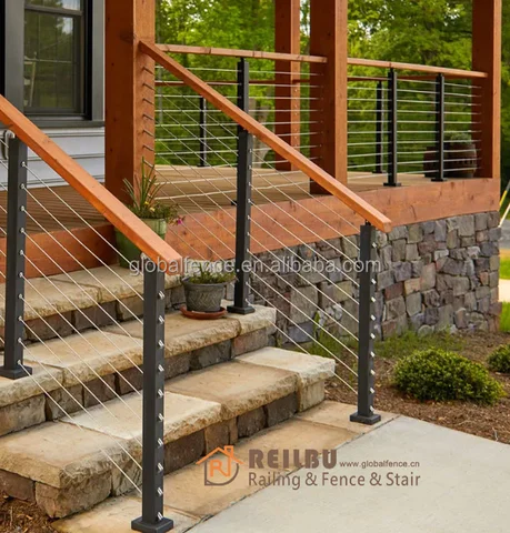 Buy Reilbu Wire Rope Balustrade Outdoor Balcony Indoor Staircase Deck ...
