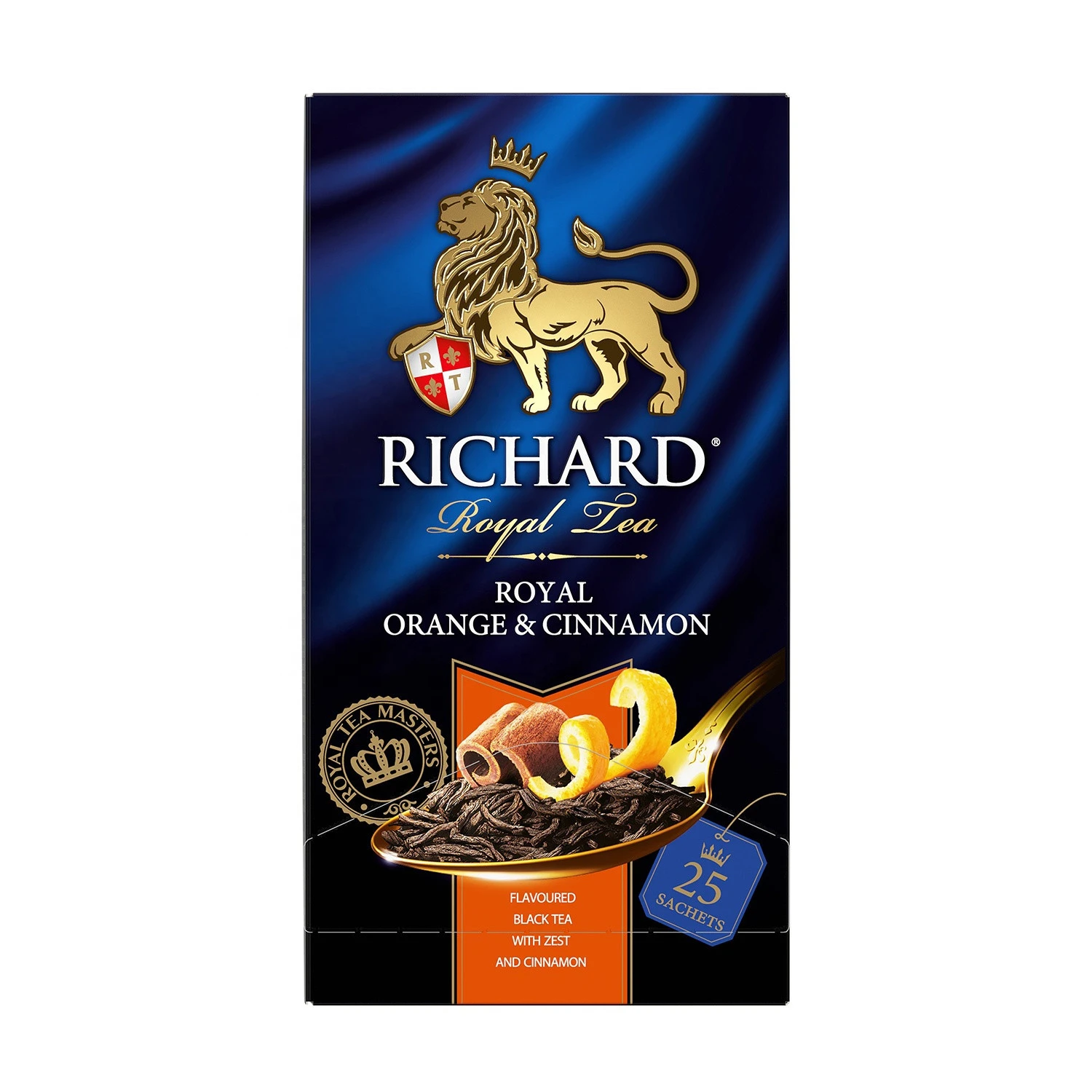 Richard Royal Orange &amp; Cinnamon - Flavoured Tea Drink in Sachet Bags (25PCs per Pack), Unique Citrus &amp; Spices Warming Blend