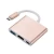 RJC3026 Aluminum Housing multi ports USB-C to HDMI USB 3.0 Type C Charge usb hub hdmi