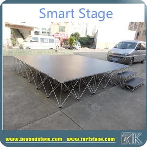 RK grey carpet portable stage/mobile stage for sale/used choral risers for sale