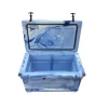 Rotomolded picnic cooler box table with cup holder