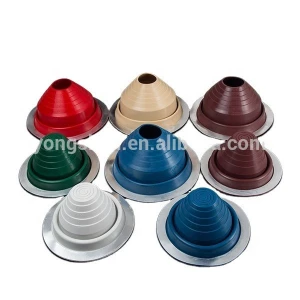 Round base universal EPDM/SILICONE rubber roof pipe flashing