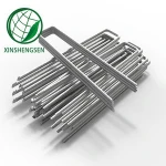Rust resistant galvanized garden earth staples