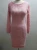 Import RX-39018 New stylish autumn light pink bodycon dress solid color dress 2021 women clothing from China