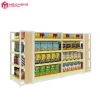 sales promotion adjustable wood supermarket shelves for convenience retail store 4 layers storage rack shelf for display