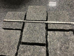 Samistone 100*100mm*30mm Cobblestone New G684 Black Block Natural Granite Brick Meshed Cobble Stone Pavers
