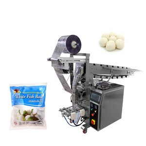 Semi-automatic Frozen Food Meat Ball Packing Machine For Packaging Fish Ball With Back Sealing