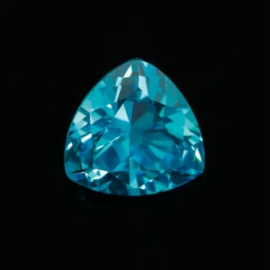 Semi precious gemstone Aqu Blue Trillion Cut Cubic Zirconia Loose Gemstones