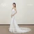 Import Semi-Transparent side design of  mermaid wedding dress with crystal lace and high quality Stretch crepe fabric bridal gown from China