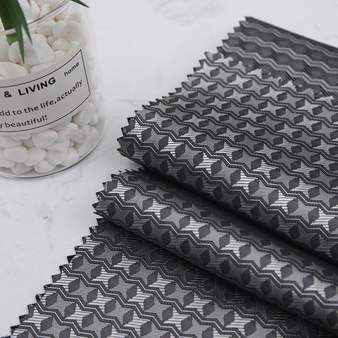 Shaoxing textile factory in stock for garments yarn dyed diamond pattern viscose jacquard fabric
