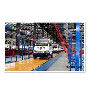 sightseeing bus assembly line conveyor transporter manufacture factory