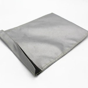 Silicone Coated Fiberglass Fire Safe Fireproof Document Bag