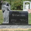 Simple Design Cheap Muslim Poland Carved Granite Grave Monumental Polished Stone Funeral Tombstone Monument
