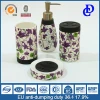 Simply 4pcs ceramic flower bathroom shower sets