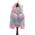 SJ271 Novelty Fancy Cute Soft Warm Winter 2 Legs Plush Pet Accessories New Design Dog Costume Unicorn Dog Clothes