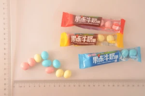 SK-R215 muti-color jelly filled milk candy for kids