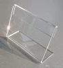 Slant Back Acrylic Sign Holder L shape, Display Clear Vertical Picture Acrylic poster holder