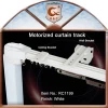 Sliding heavy duty electric curtain track with ceiling or wall bracket