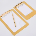 Small Size Gold multifunction Various Cute Waterproof Clipboard for Office School