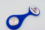 soft touch surface colorful silicone nurse pocket movemnt watch for hospital using