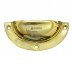 Solid Brass Drawer Cup Handle - Victorian Style Cabinet Pulls - Brass Gold Polished/Nickel Hardware - High Quality Metal Pulls
