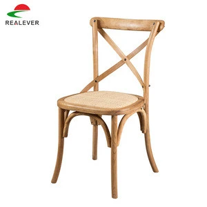 Solid wood antique style wooden cross back chair,crossback chair