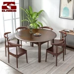 Solid wood simple telescopic dining table and chair Living room dual-purpose combination dining table Folding dining table