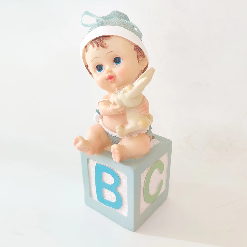 Souvenirs Baby Boys and Girls Resin Figurine Favors for Baptism Birth Baby Shower First