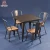 Import (SP-CT675) Industrial rustic antique metal dining table set with 4 chairs from China