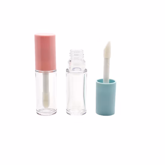 Pink UV Coating Cap Transparent Bottle Injection and Blowing Tube 10ml Round PETG Bottle Empty Plastic Big Handle Concealer Tube