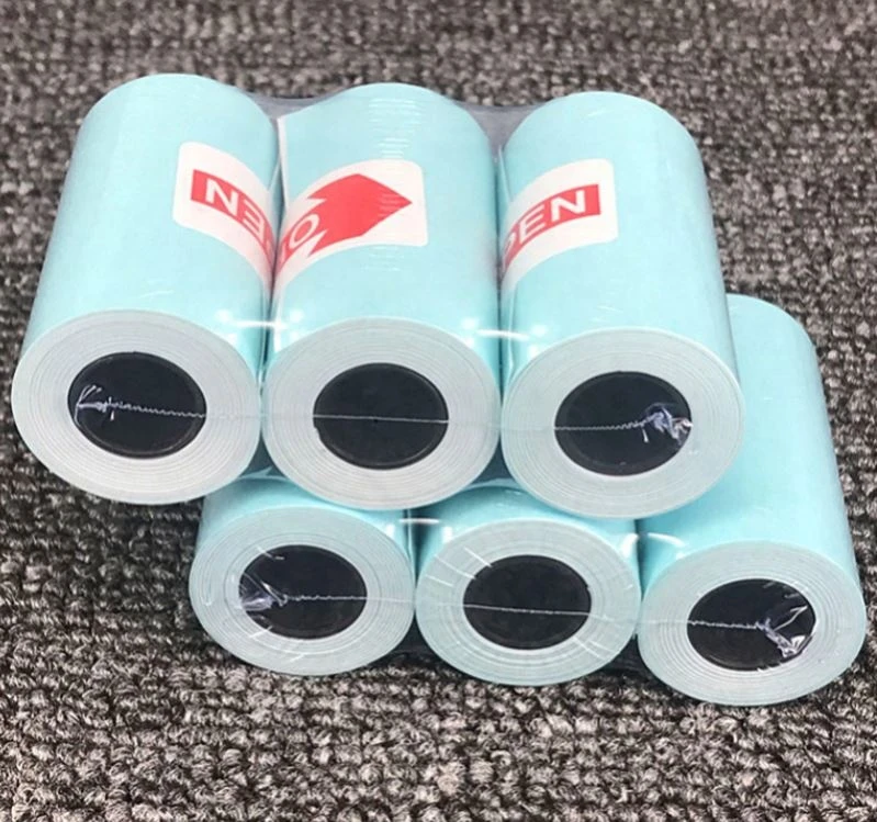 Special adhesive thermal paper tape with adhesive back photo paper 57x30 with roll core label paper