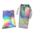 Import Special shiny hologram Paper material printing custom LOGO cosmetics bags cases with handle from China