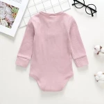 Spring and summer pure cotton baby long sleeve triangle bodysuit newborn toddlers climb clothes