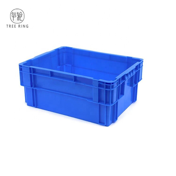 Stack  And Nest Solid Plastic Fish Crates  For Cooler and Transport Seafood 600*400