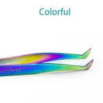 stainless Colorful eyelash tweezers eyelash volume fans tweezers Russian volume tweezer